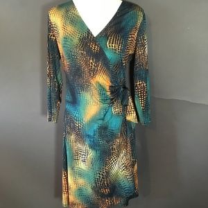 Mesmerize Animal Print Wrap Style Dress Sz Medium